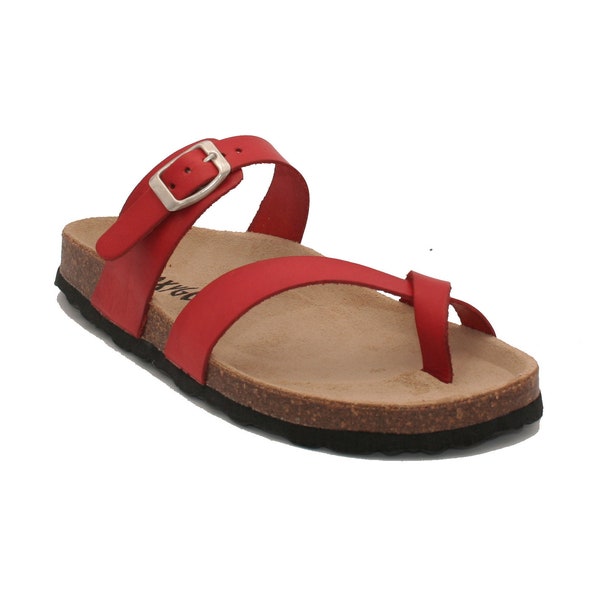 Oxygen Footbed Sandal Marseilles Leather Red