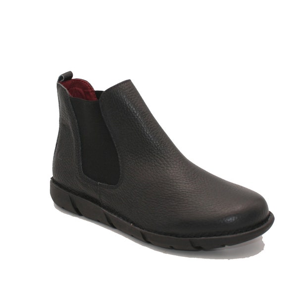 Oxygen Stitch Down Chelsea Boot Frieberg Black