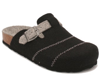 Oxygen Footbed Felt Clog Bath in Black