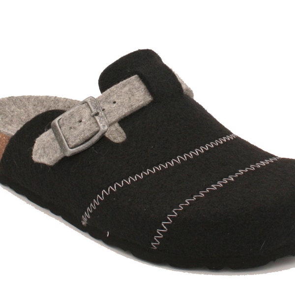 Oxygen Footbed Felt Clog Bath in Black