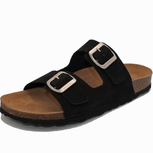 Oxygen Footbed Sandal Paris Suede Black image 1