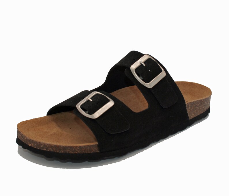 Oxygen Footbed Sandal Paris Suede Black image 1