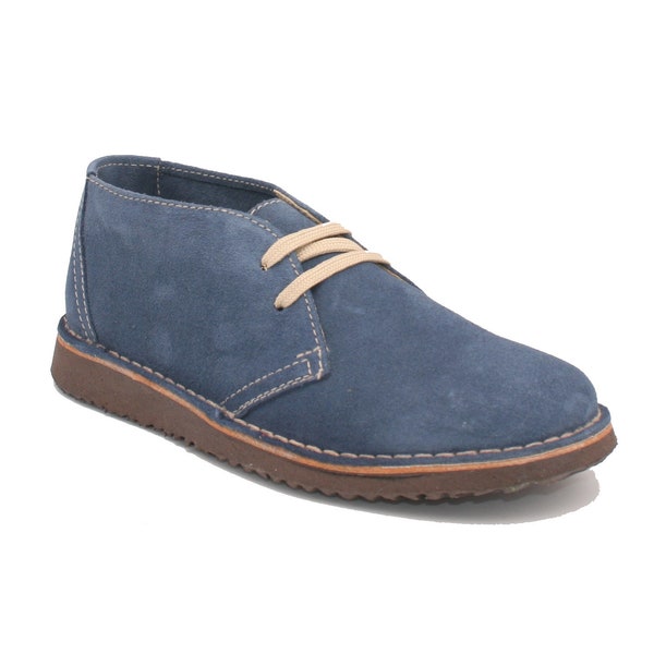 Oxygen's Classic Desert Boot Dresden Suède Blauw