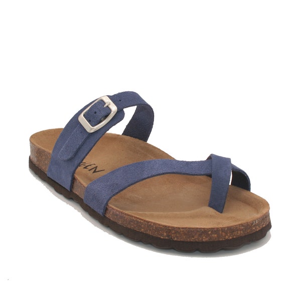 Oxygen Footbed Sandal Marseilles Suede Blue