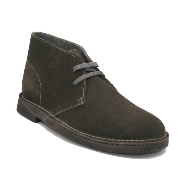 Oxygen Men's Stitch Down Suede Leather Desert Boot Berlin Charcoal Grey