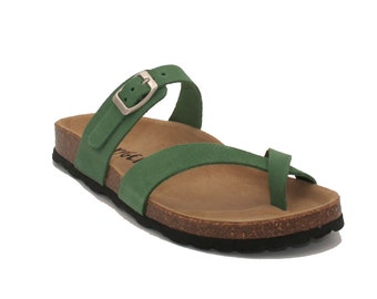 Oxygen Footbed Sandal Marseilles Suede Green