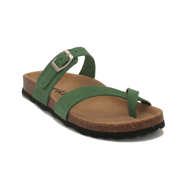 Oxygen Footbed Sandal Marseilles Suede Green