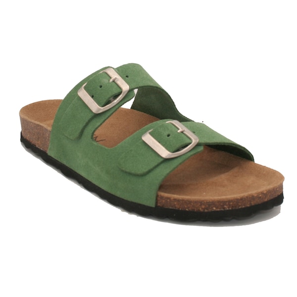 Oxygen Footbed Sandal Paris Suede Green