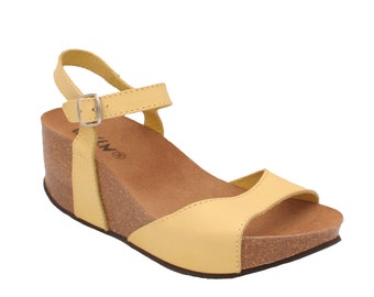 Oxygen Wedge Footbed Sandal Malaga Yellow