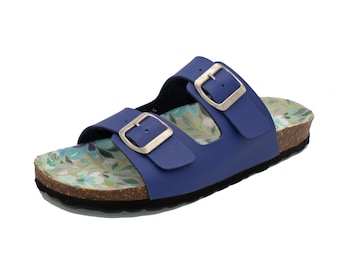 Oxygen Vegan Footbed Sandal Phoebe Blue