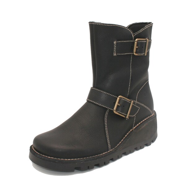 Oxygen Wedge Stitch Down Boot Avon Black