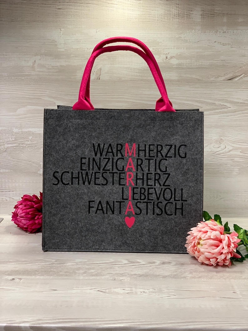 Personalisierte Filztasche Größe L Bild 2