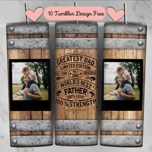 Father's Day Tumbler Wrap, Father's day Photo, 20oz skinny tumbler sublimation design downloads, best dad beer tumbler PNG