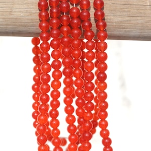 Carnelian Round Beads, Genuine Natural Gemstone  Carnelian Round Loose Beads 4MM 6MM 8MM 10MM 12MM  Bulk In Best Price