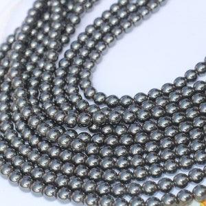 Natural Black Hematite Loose Beads Round Shape 4mm,6mm 8mm 10mm,12mm In Best Price