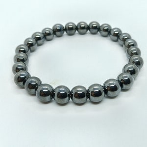 Hematite Crystal Bracelet, Handmade Healing Crystal Bracelet, Balance Bracelet, Protection Bracelet, Energy Bracelet, Grounding Bracelet