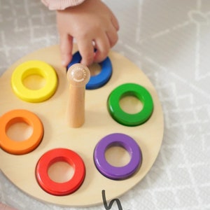 Montessori Ring Stack on a Peg image 2