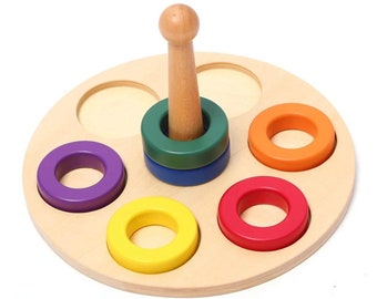 Montessori Ring Stack on a Peg