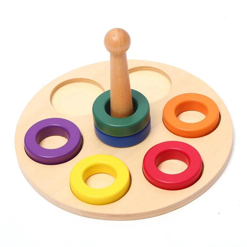 Montessori Ring Stack on a Peg image 1