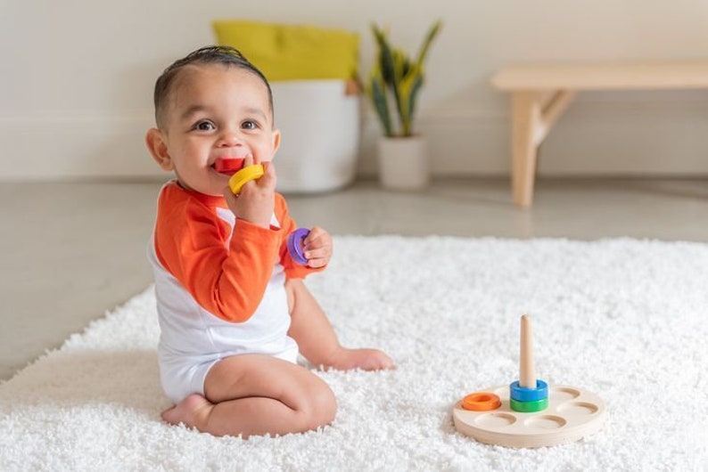 Montessori Ring Stack on a Peg image 3