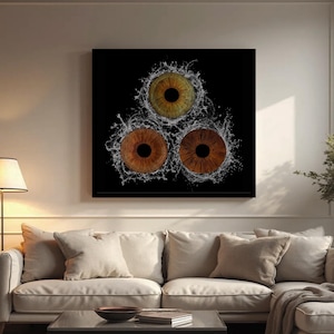 Custom Three Iris Digital Art | Personalized Eye Design | Unique Gift for Families and Couples | Digital Download.