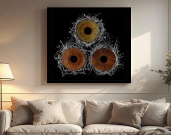 Custom Three Iris Digital Art | Personalized Eye Design | Unique Gift for Families and Couples | Digital Download.