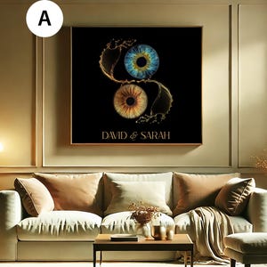 Custom Two Iris Digital Art | Personalized Eye Design | Unique Gift for Couples & Friends | Digital Download