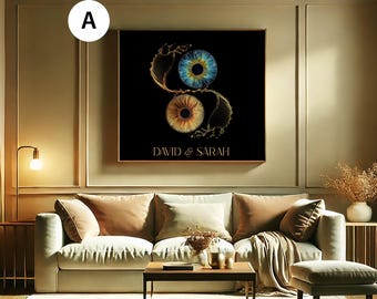 Custom Two Iris Digital Art | Personalized Eye Design | Unique Gift for Couples & Friends | Digital Download