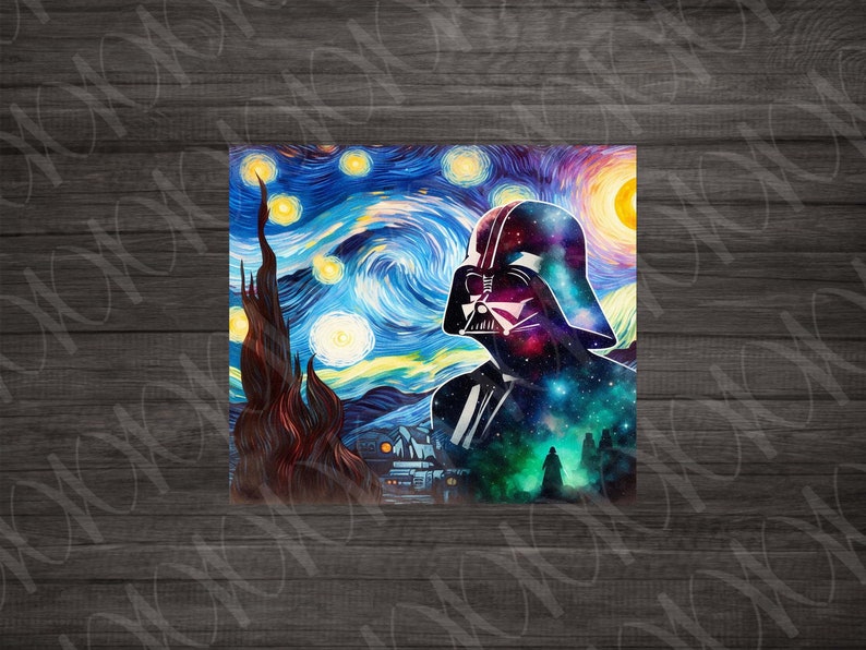 Star Wars Stormtrooper Van Gogh "A Starry Night" T-Shirt Size Men's Med Bin 8 | UK