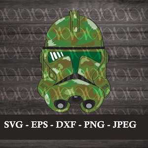 Camo Clone Trooper Digital Vinyl Decal for Car, Laptop, Cell Phone, Water Bottle, Journal, T-shirts, Stickers SVG