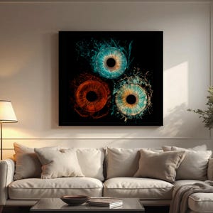 Custom Three Iris Digital Art | Personalized Eye Design | Unique Gift for Families and Couples | Digital Download.