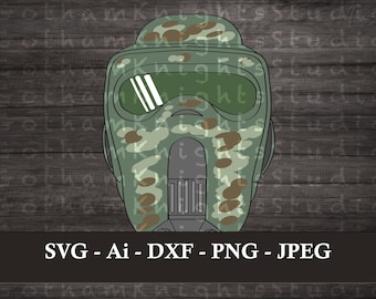 Elite Corps Scout Trooper Helmet Vinyl Decal - Car, Laptop, Cell Phone, Water Bottle, Journal, T-shirts, Stickers - SVG