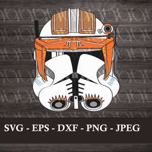 Commander Cody Helmet Clone Digital Vinyl Decal for Car, Laptop, Cell Phone, Water Bottle, Journal, T-shirts, Stickers SVG