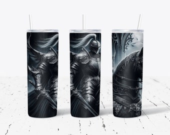 Chivalrous Medieval Knight 20oz Skinny Tumbler Design