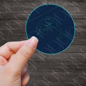 Sticker vinyle Wave Riders : dauphin