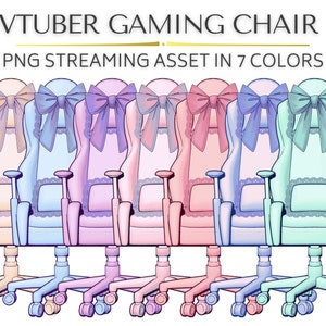 Vtuber Chair Pack | Cute PNG Gaming Chair 7 Color Set for Vtuber Livetreamers