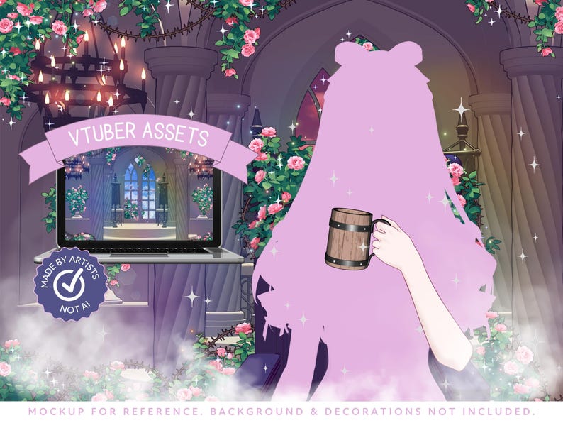 Vtuber Beer Stein Arm Asset | 8 Skin Tones (Digital Download PNG) image 4