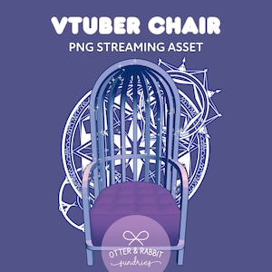 Vtuber Purple Magic Circle Chair Asset | Livestream PNG (Digital Download)