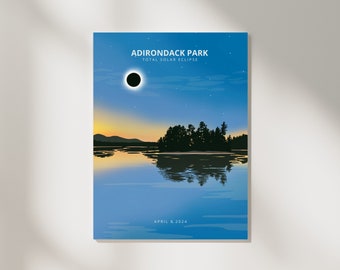 Solar Eclipse 2024 Print - Adirondacks, New York