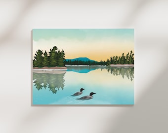Seventh Lake Landscape Print - Adirondacks, New York
