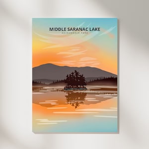Middle Saranac Lake Print - Adirondacks, New York