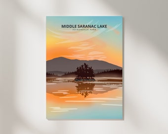Middle Saranac Lake Print - Adirondacks, New York