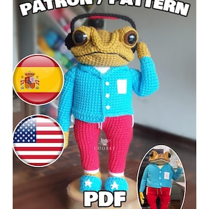 Englisch/Spanisch. Concho Amigurumi (PDF, mittel/fortgeschritten). Bad Bunny Puerto Rico