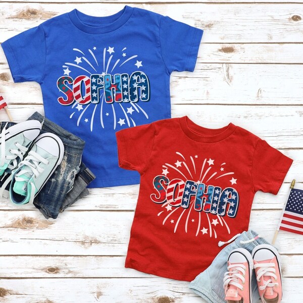 Personalized 4th of July Kids Shirt, Independence Day tee , Fourth of July Kids Shirt , Patriotic American Shirts , Baby and Toddler tees