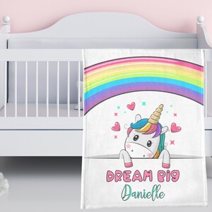 Unicorn Bedding Set, Personalized Baby Girl Blanket, Black Girl Crib Bedding, Unicorn Baby Bedding, Girl Unicorn Nursery Decor,