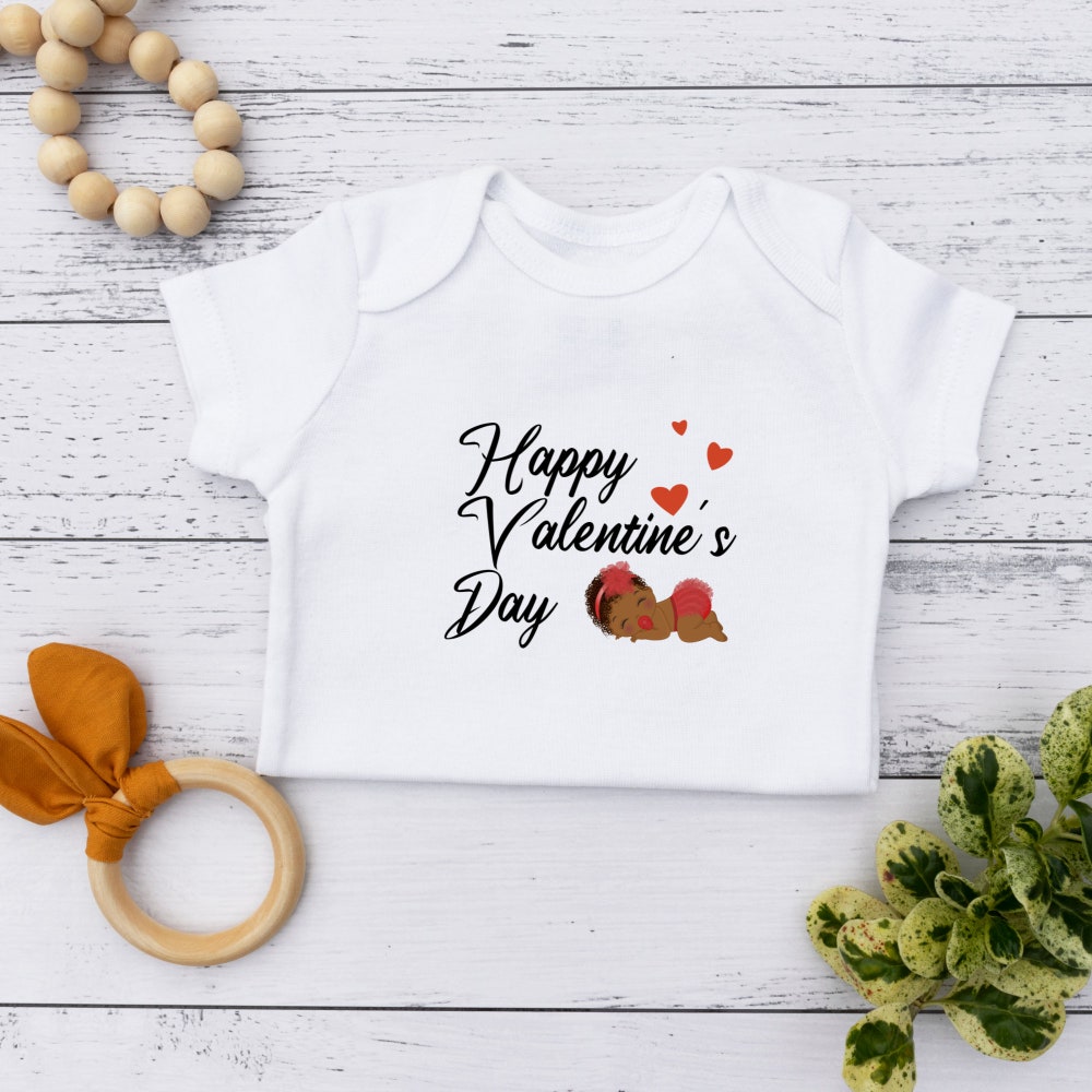 Happy Valentine'S Day Onesie For Girls | Toddler One Piece Shirt Valentines Day | Pink Girl Heart Shirt Onlytee