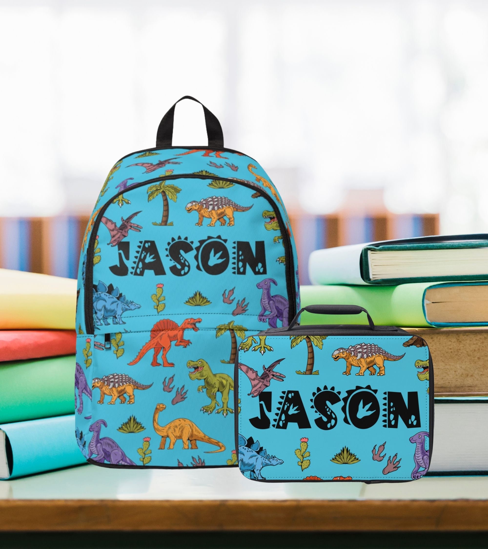 Cute Dinosaur Backpack with Lunch Box Kids' Back to School