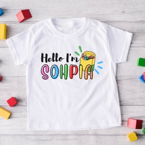 Pre School Kindergarten Back To School Shirt , Personalized Back To School Tshirt , First Day of School For Toddler and Kids , Girl and Boy