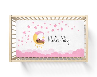 crib clouds blanket personalized