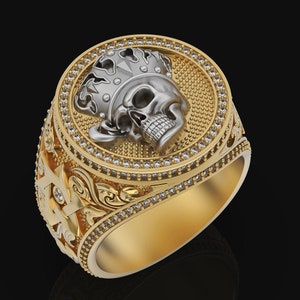 Skull Men Ring, Skull 925 Sterling silver ring handmade solid medieval RING, unique unisex men women punk gothic RING, gift her him